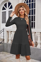 Pocket Knee-Length Sweater Dress