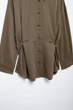 Women's British Shirt Waist Adjustable Loose