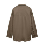 Women's British Shirt Waist Adjustable Loose