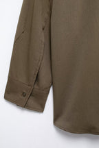 Women's British Shirt Waist Adjustable Loose