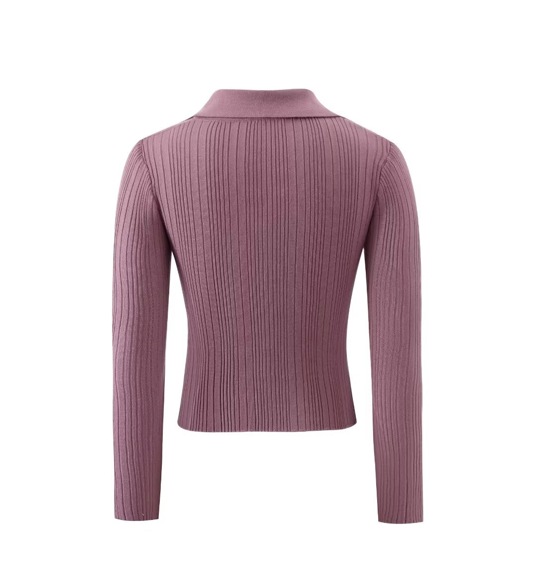 Women's Floral 3D Detail Polo Collar Sweater