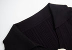 Women's Floral 3D Detail Polo Collar Sweater