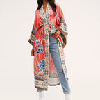 Kimono Orange Cover Up Swimwear