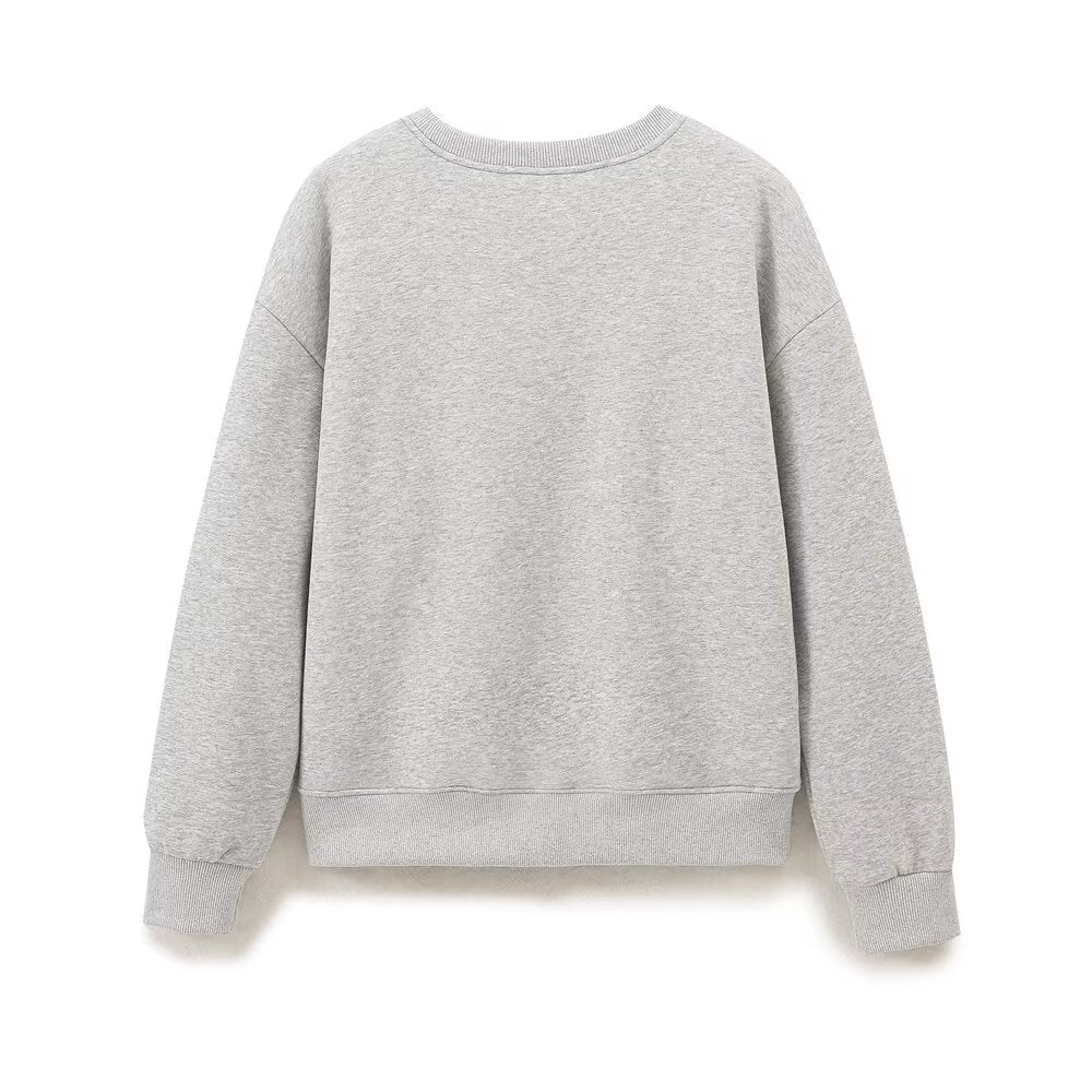 Fall Clothing Minimalist Preppy Sweatshirt Casual Pant Sets