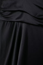 Women's V-Neck Ruched Long-Sleeve Mini Dress