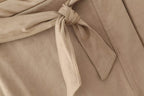 Fall Suede Texture Effect Paper Bag Midi Skirt
