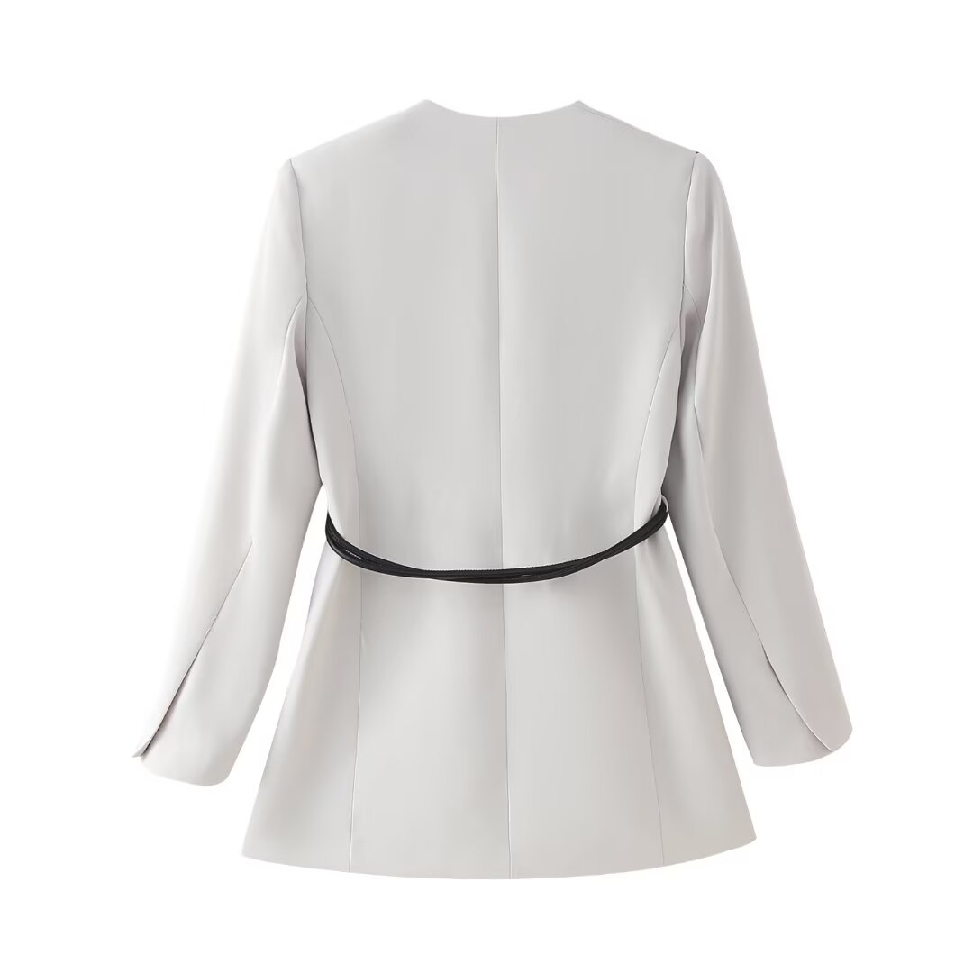 Women's Fall With Belt Blazer Sets