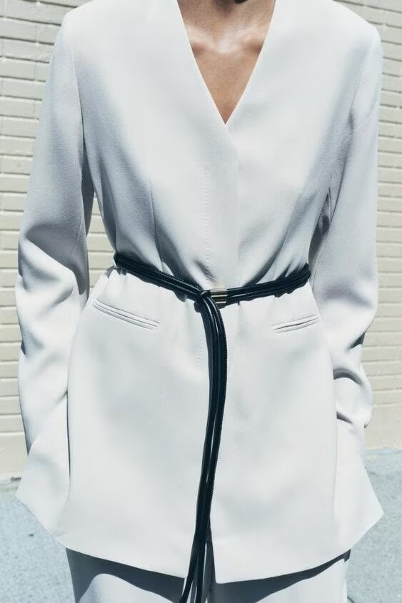 Women's Fall With Belt Blazer Sets
