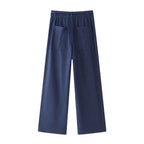 Women's Denim-Effect Shirt & Pants Set