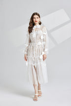 Women's 3D Floral Lace Two-Piece Dress Set