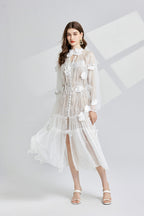 Women's 3D Floral Lace Two-Piece Dress Set
