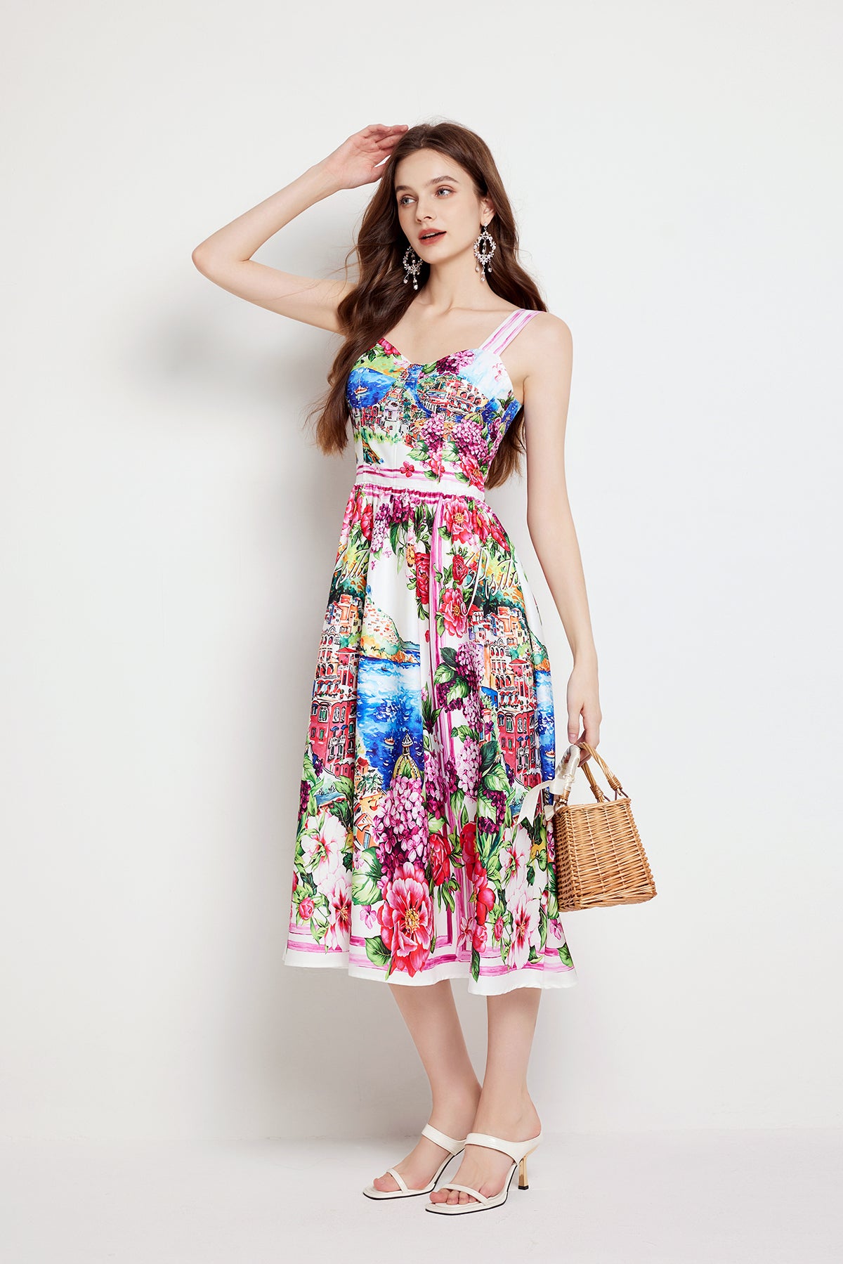 Women's 's Halter Print A-Line Dress