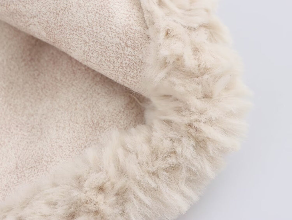 Women Casual Button Solid Color Lamb Fur Faux Shearling Jacket Sleeveless Waistcoat Vest