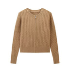 Women's Autumn Winter Zipper Knitted Cardigans