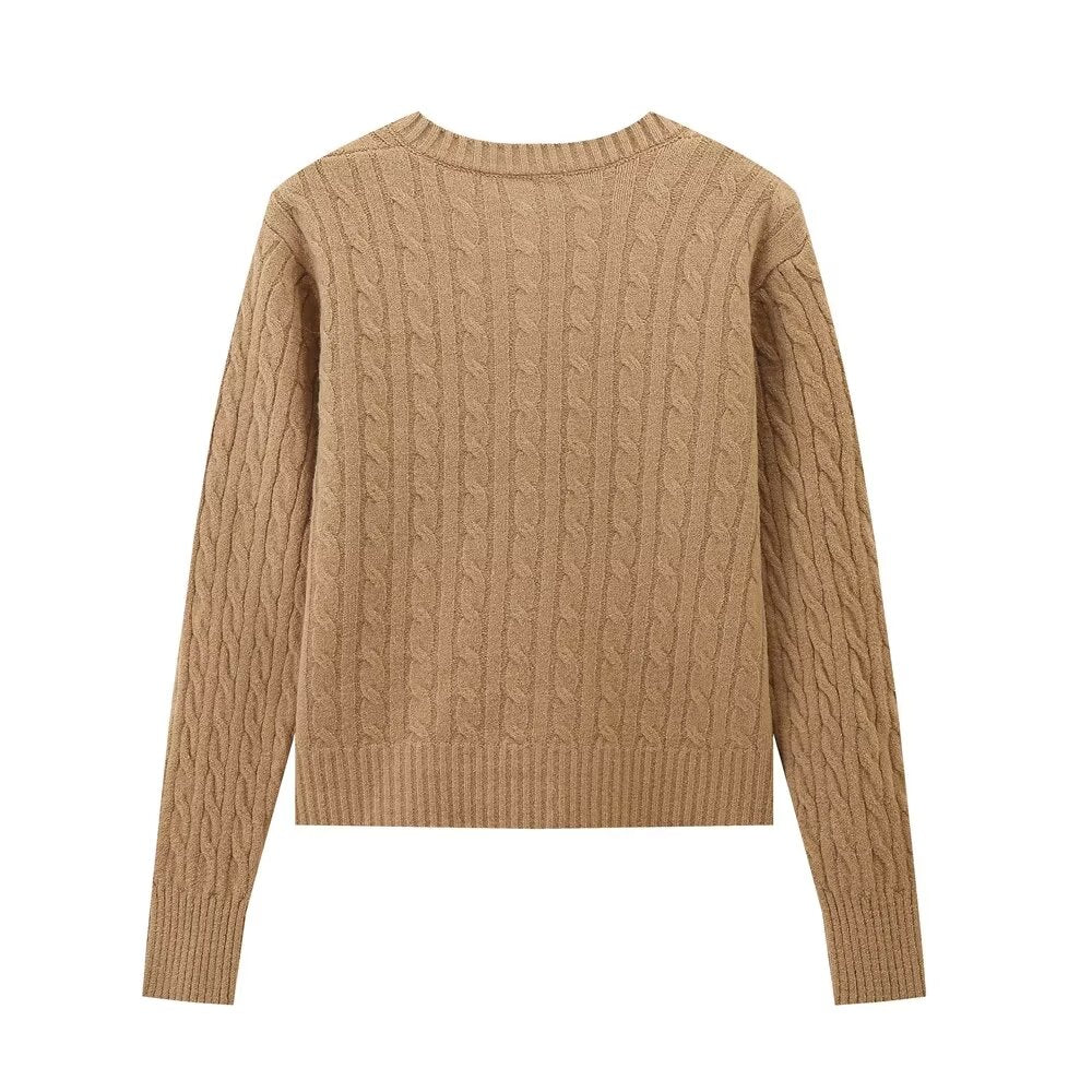 Women's Autumn Winter Zipper Knitted Cardigans