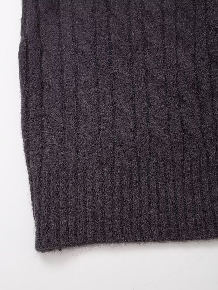 Women's Autumn Winter Zipper Knitted Cardigans