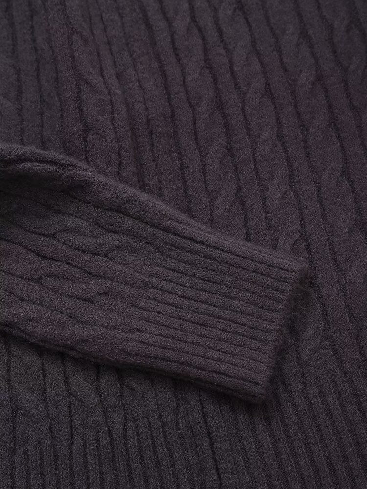 Women's Autumn Winter Zipper Knitted Cardigans