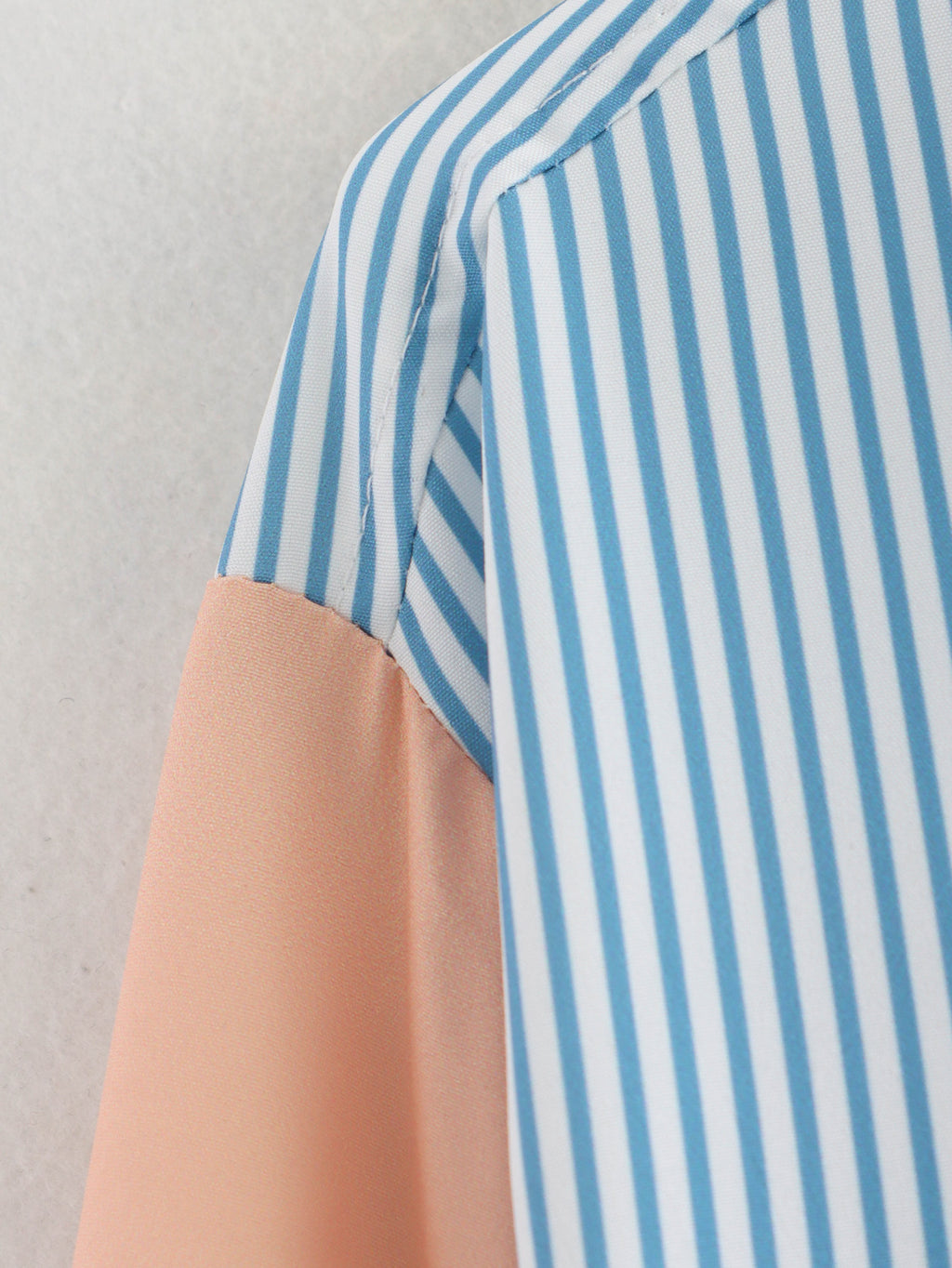 Women's Collared Long Sleeve Pocket Printing Color Contrast Shirt