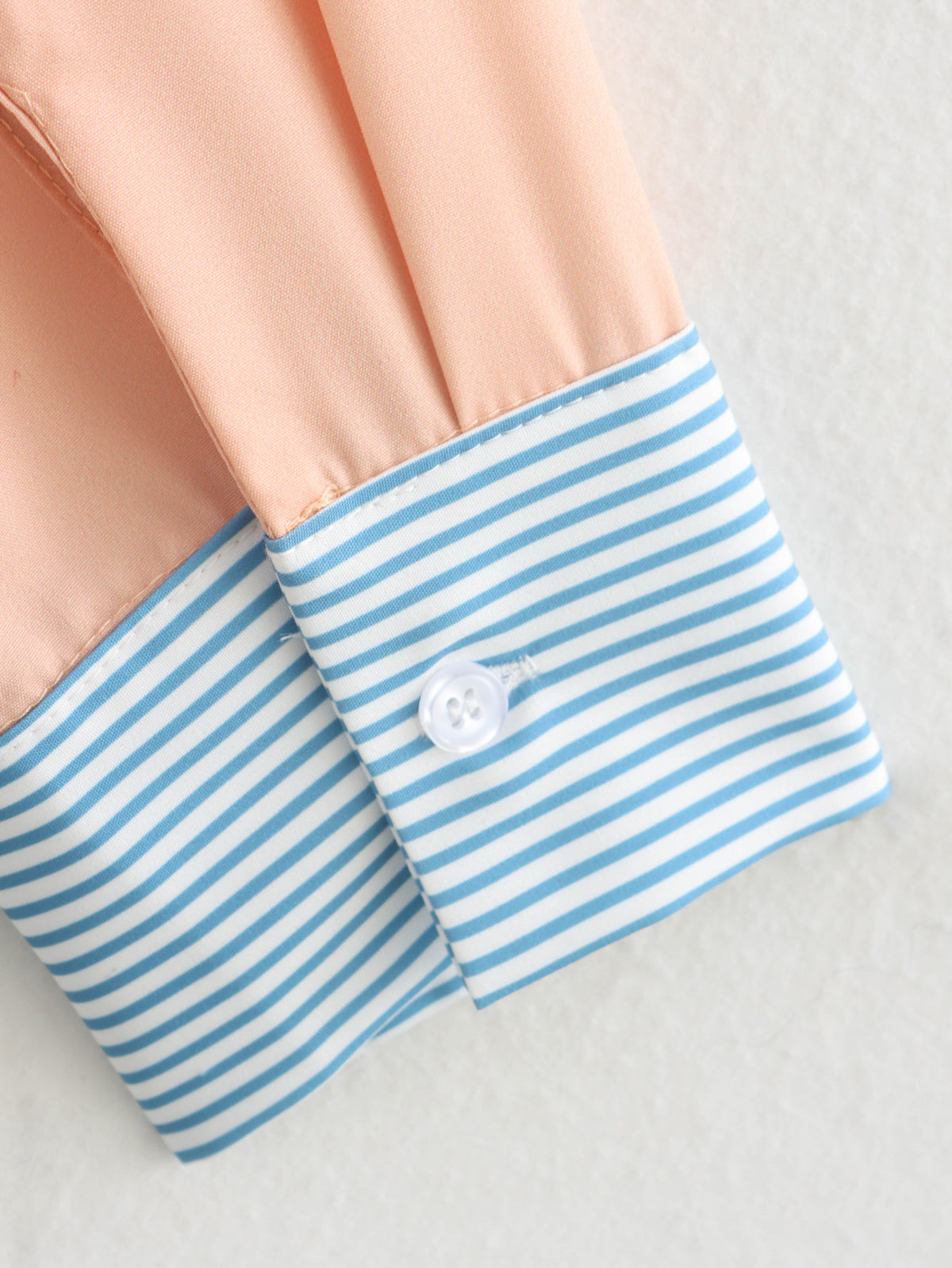 Women's Collared Long Sleeve Pocket Printing Color Contrast Shirt