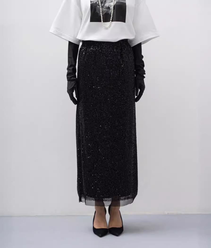 Women's Sequined Maxi Two-Piece Dress Set