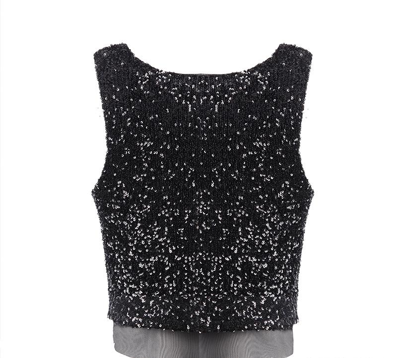 Women's Sequined Maxi Two-Piece Dress Set