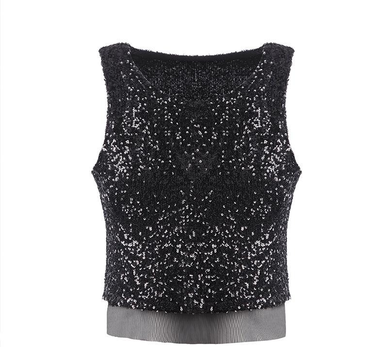 Women's Sequined Maxi Two-Piece Dress Set