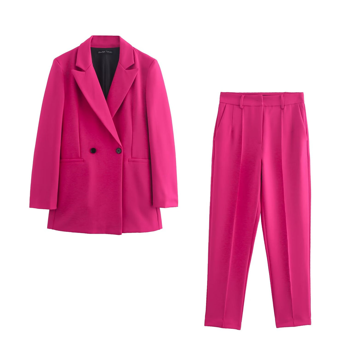 Back Waistband Blazer Thread Decoration Pants Set