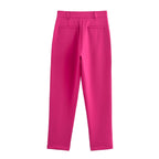 Back Waistband Blazer Thread Decoration Pants Set