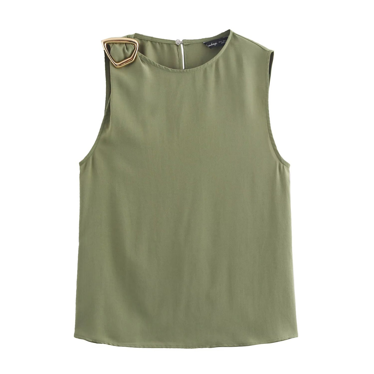 Women's Metal-Buckle Top and Skirt Two-Piece Set