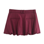 Women's Fall Zipper Pocket Short Jacket and Skirt Two-Piece Set