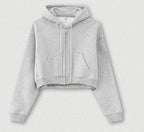 Top-Melange Gray Fleece-lined