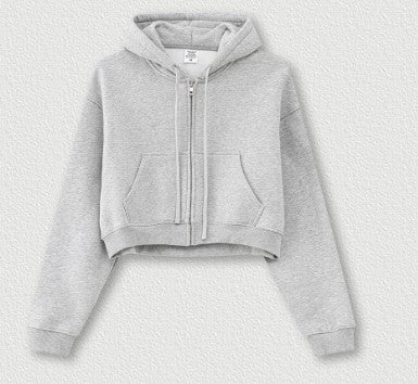 Top-Melange Gray Fleece-lined