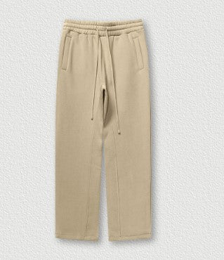 Straight-Sand Color Fleece-lined