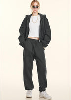 Women's Autumn Short Zipper Coat Brand Sports Suit Men's Women's