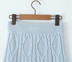 Women's Autumn Winter Small Round Sweater and Skirt Two-Piece Set