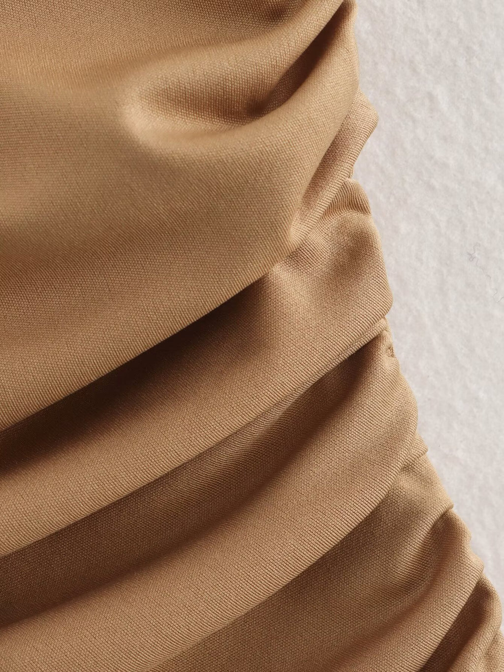 Asymmetric Ruched Sleeveless Bodycon Mini Dress