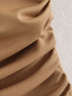 Asymmetric Ruched Sleeveless Bodycon Mini Dress