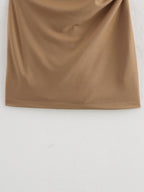 Asymmetric Ruched Sleeveless Bodycon Mini Dress