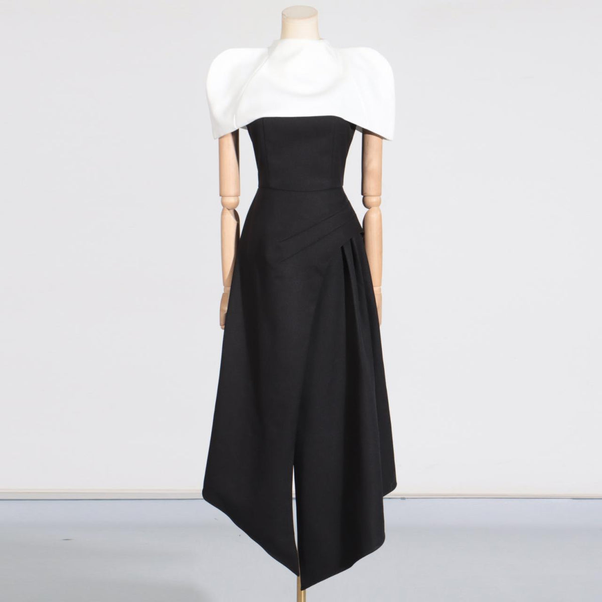 Elegant Vietnam Detachable Pullover Patchwork Cami Dress Summer Slit