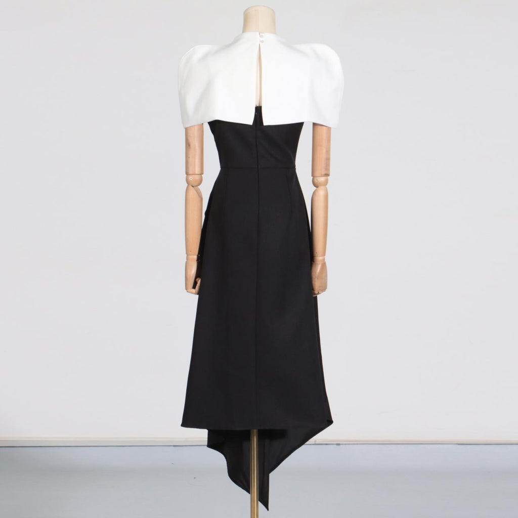 Elegant Vietnam Detachable Pullover Patchwork Cami Dress Summer Slit