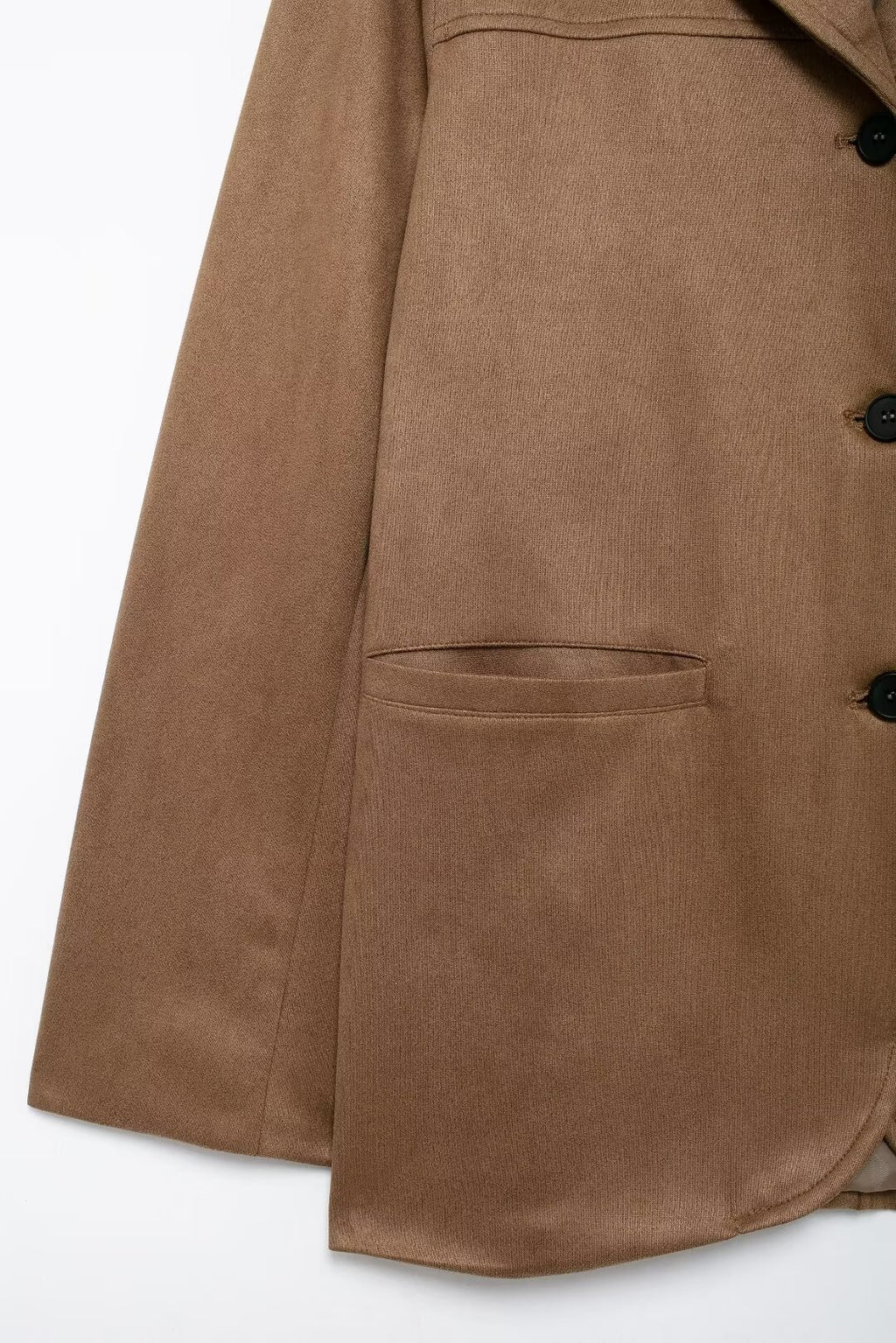 Women's Autumn Casual Elegant Suede Blazer and Skirt Two-Piece Set