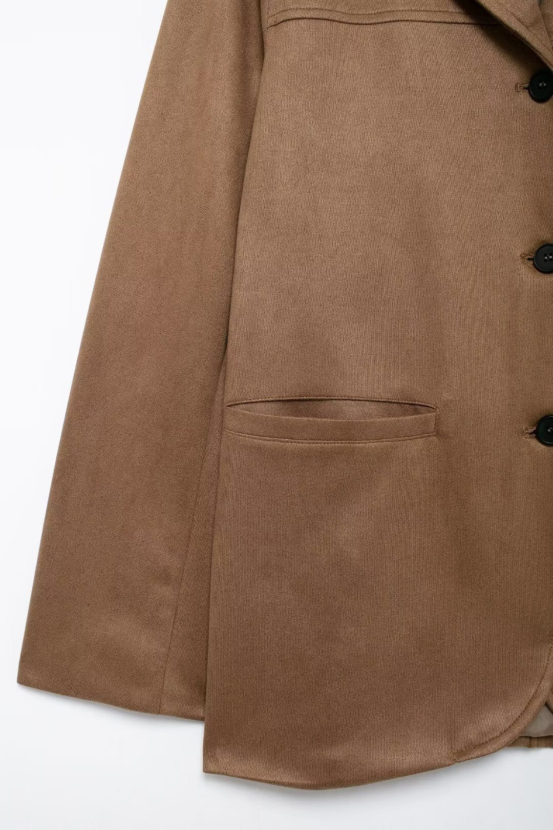 Women's Autumn Casual Elegant Suede Blazer and Skirt Two-Piece Set