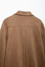 Women's Autumn Casual Elegant Suede Blazer and Skirt Two-Piece Set