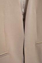 Women's Fall Collarless Solid Color Coordinated Two-Piece Set