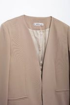 Women's Fall Collarless Solid Color Coordinated Two-Piece Set