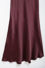 Women's Autumn Hanging Collar Silk Texture Maxi Dress Women Clothing