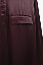 Women's Pocket Silk Satin Texture Shirt