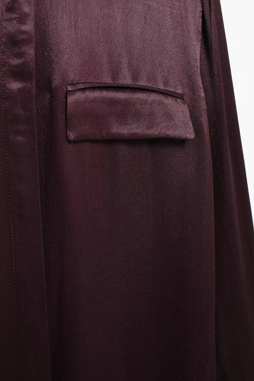 Women's Pocket Silk Satin Texture Shirt