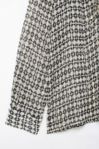 Women's Advanced Loose Chest Laminated Decoration Printed Shirt