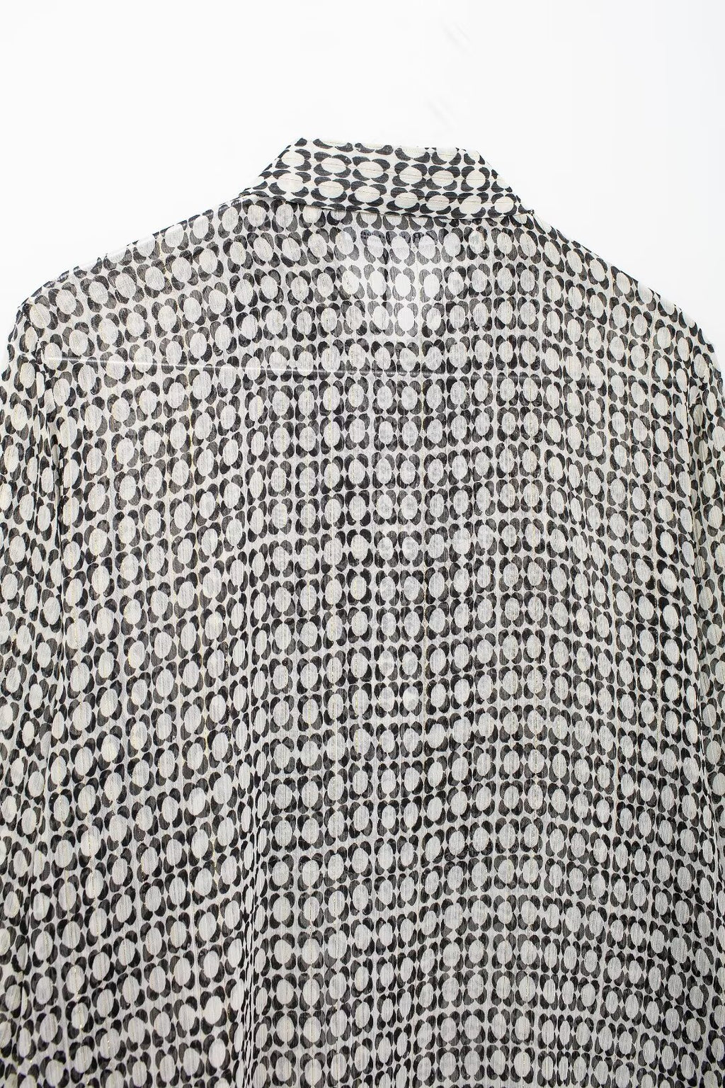 Women's Advanced Loose Chest Laminated Decoration Printed Shirt